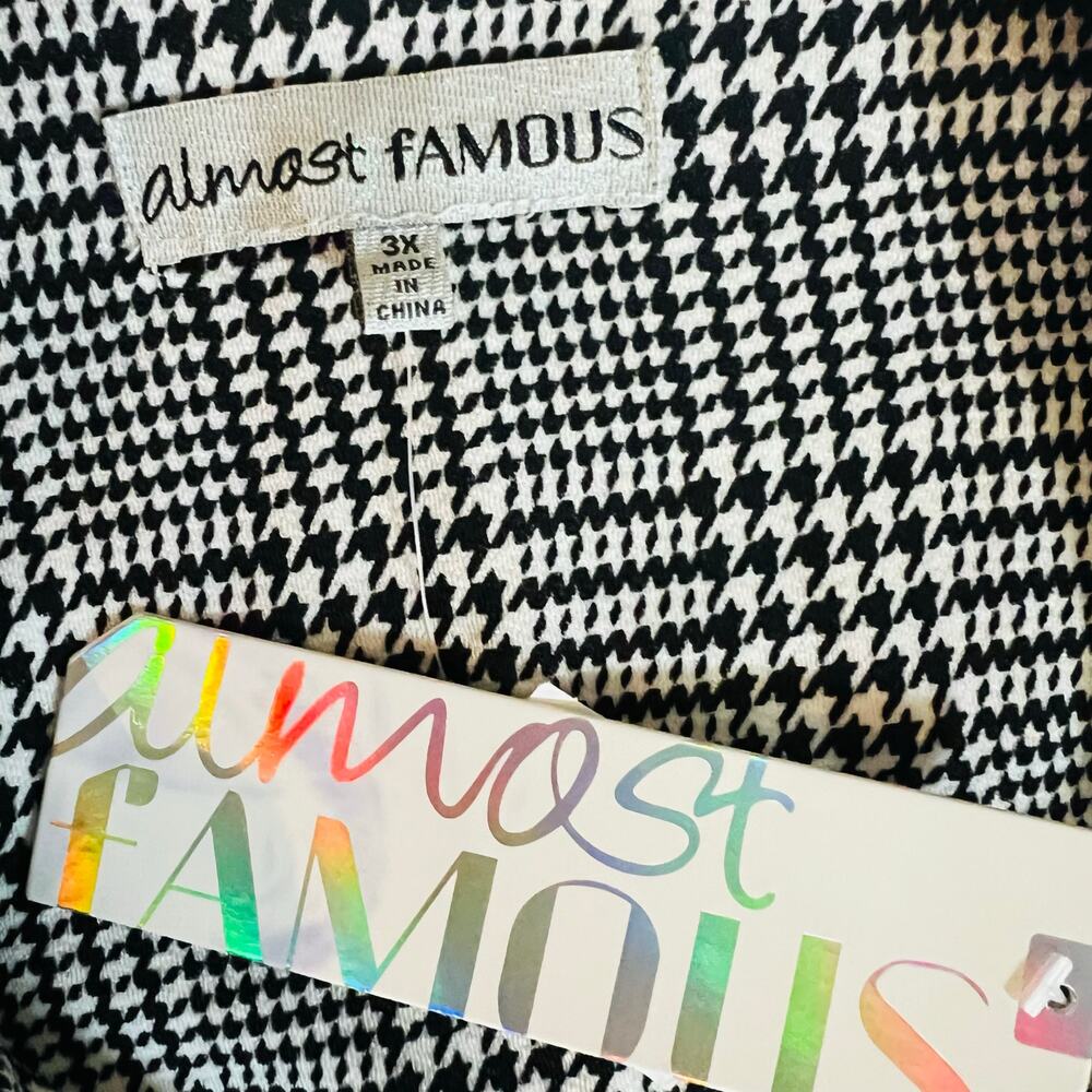Almost Famous Houndstooth Double Breasted Sleevel… - image 3